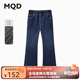馬騎頓（MQD）MQD女大童冬季甜美穿搭微喇保暖牛仔褲 深牛仔藍(lán) 160