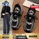 尚芭芙歐貨老爹鞋女秋冬季2025新款增高網(wǎng)面透氣休閑鞋厚底鞋子女運動(dòng)鞋 黑色 38 (240mm)
