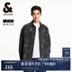 杰克·瓊斯（JACK&JONES）25年男裝牛仔襯衫春季潮流寬松男士襯衫式薄外套微彈滿印高端襯衣 A17中灰牛仔 常規(guī) M