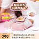 他她（TATA）女鞋勃肯鞋黃油小熊聯(lián)名夏季厚底女外穿包頭拖鞋 米白/粉 37
