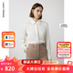 朗姿白襯衣高級(jí)感長(zhǎng)袖內(nèi)搭打底上衣女春季新款通勤氣質(zhì)襯衫 米白色 M