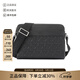 菲拉格慕（Ferragamo）25春夏新品 男士錘紋牛皮單肩斜挎包男包禮物男 2416430775264 黑色Gancini壓紋