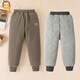 恒源祥兒童棉褲冬季2025新款加絨加厚北方三層夾棉褲子外穿中大童運動(dòng)褲 卡其色【三層夾棉】 130