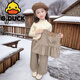 G.duck小黃鴨女童春秋套裝2025新款時(shí)髦兒童女寶寶闊腿褲秋季馬甲三件套 圖片色三件套背心+內(nèi)搭+褲子 均碼 100碼建議身高90到100厘米