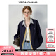 VEGA CHANGVEGA CHANG女士短外套25年秋裝款設計感美式假三件小個子夾克上衣 藏青色 M
