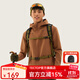 探拓（TECTOP）軟殼外套男25新款秋冬季戶(hù)外運動(dòng)服女連帽風(fēng)衣情侶休閑夾克 男款楓葉橙 L