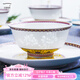 古鎮(zhèn)陶瓷碗個(gè)人專用陶瓷碗飯碗家用景德鎮(zhèn)飯碗米飯碗湯碗玲瓏瓷青花瓷白瓷 金玉滿堂 飯碗單個(gè) (買5贈(zèng)1)