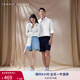 TOMMY HILFIGER【純棉府綢】秋冬男女商務(wù)通勤休閑條紋情侶款長(zhǎng)袖襯衫外套 【條紋繡標(biāo)襯衫】-深灰白條紋7I3 L （推薦：150-165斤）