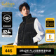 卡賓男裝 英文鋼壓羽絨馬甲秋冬新款燈芯絨外套寬松保暖潮流H 黑色 50