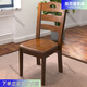 庭百盛全實(shí)木餐椅家用餐桌椅子靠背椅凳子簡(jiǎn)約現代中式餐廳椅麻將書(shū)桌椅 606胡桃色 標準款(實(shí)木框架+標準座板)