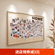 毛氈板墻貼 照片展示墻背景板墻面diy裝飾創(chuàng)意留言板相冊墻9mm 畫鏡·駝 60*120cm