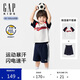 GAP【大小童同款】男童2025夏季新款polo領(lǐng)吸濕速干套裝774543