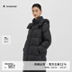 播倪妮同款連帽設(shè)計羽絨服女秋冬新款長款寬松保暖外套 K40玄黑 L