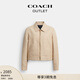 蔻馳（COACH）奧萊女士經(jīng)典標(biāo)志拉鏈夾克 亮卡其色 XS