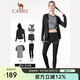 駱駝（CAMEL）瑜伽服套裝女長(cháng)袖秋冬運動(dòng)服晨跑步服 A7S1U8135 黑色 L