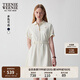Teenie Weenie小熊女裝白色連衣裙2025年夏季新款簡(jiǎn)約氣質(zhì)通勤學(xué)院裙子 乳白色 L