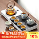 尚言坊功夫茶具整套帶茶盤(pán)帶煮茶燒水一體式茶臺茶杯高檔泡茶器全套裝