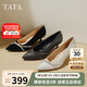 他她（TATA）2025春時(shí)尚中高跟單鞋女7QT08AQ5 黑色（寬版） 37