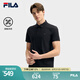 FILA 斐樂官方男子針織短袖POLO衫2025夏季新款休閑涼感基礎(chǔ)上衣 傳奇藍(lán)-NV L 175/96A/L