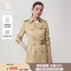 哈吉斯（HAZZYS）女裝 春季新款女經(jīng)典英倫風(fēng)雙排扣通勤短款風(fēng)衣ASWSH03AH11 米色BI M (160/84A 38)