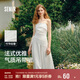 森馬（Semir）連衣裙女簡(jiǎn)約度假風(fēng)吊帶裙2025夏法式收腰高級感長(cháng)裙107425114040