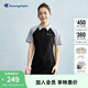 Champion冠軍插肩袖Polo領(lǐng)連衣裙2025春季新款潮牌短裙撞色修身 黑色 S