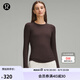 lululemon丨Hold Tight 女士緊身剪裁長袖 T 恤 LW3FTFS 濃縮咖啡色 S /6