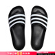 阿迪達(dá)斯（adidas）拖鞋男鞋女鞋 夏季新款運動休閑鞋透氣耐磨沙灘鞋居家涼鞋 黑白/一字拖/偏小一碼 40.5 (250mm)