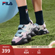 斐樂(lè )（FILA）女鞋草莓涼鞋新款厚底增高瑪麗珍運動(dòng)魔術(shù)貼涼拖 粉紅沙司/淡水色-SD 39