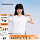 美特斯邦威T恤女2025夏季新款正肩純白圓領(lǐng)平紋純色透氣短袖T恤 亮白色 XL 170 92A