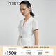 PORTS寶姿商場同款新品女裝西裝式假兩件連衣裙LL8D244NWB011 奶白色 M (6)