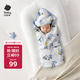 babycare初生嬰兒全棉抱被安撫調(diào)溫產(chǎn)房新生兒包被咘咘熊月光藍90*90
