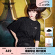 BOY LONDON【滿天星】春夏男女同款短袖漸變燙鉆印花時尚T恤N01107 黑色 M
