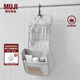 無印良品（MUJI） 聚酯纖維 可吊掛式洗臉用具盒 化妝包旅行便攜洗漱包 淺灰色 寬16*長19*厚度6cm