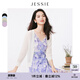 JESSIE簡(jiǎn)約V領(lǐng)七分袖單排扣針織空調(diào)開(kāi)衫春新款 白色 L