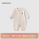 babylove嬰兒連體衣春秋款純棉寶寶哈衣家居服爬服長袖彩棉新生兒衣服