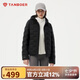 坦博爾輕薄羽絨服女短款連帽時尚保暖秋冬女士外套360262A 黑色 175 