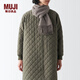 無印良品（MUJI）羊毛編織 圍巾 圍脖 保暖 女式 冬季 DD0IOA4A 深咖啡棕色 35*164cm