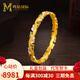 鳴鉆國際紫藤花黃金手鐲女足金琺瑯花環(huán)金鐲子閉口首飾手飾送女友生日禮物 【紫藤花黃金手鐲】55-56圈口