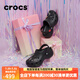 CROCS卡駱馳洞洞鞋泡芙云朵女鞋夏季新款女士增高鞋子高跟鞋涼鞋拖鞋女 云朵/黑色（建議拍小一碼） 36 -37(230mm)