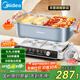 美的（Midea）電火鍋 鴛鴦鍋 火鍋專用鍋5分鐘分區(qū)超薄速沸分體式0氟多功能鍋電煮鍋火鍋鍋HGS332288