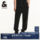 杰克·瓊斯（JACK&JONES）男裝春夏純棉舒適運動褲時尚側(cè)邊發(fā)泡印花裝飾束腳褲衛(wèi)褲休閑男褲 E43 純黑色 M 175