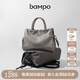 半坡飾族（bampo）新款女包結(jié)瑞包大包大容量頭層牛皮單肩斜挎包通勤舒適包包七夕 風衣灰 大包