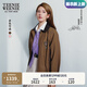 Teenie Weenie【趙露思同款】小熊女裝外套2025秋新款復(fù)古寬松少女巴恩風(fēng)夾克 棕色 L