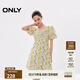 ONLY夏季時(shí)尚顯瘦泡泡袖收腰短裙連衣裙女|124207055 HB0 檸檬樹(shù)下粉底 S (160) 80A