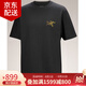 始祖鳥（ARC'TERYX）Kragg SL系列Cotton 男子戶外休閑純棉透氣鳥標印花圓領(lǐng)短袖T恤衫 X8464/24K黑金（后背鳥標） M （70-80kg）尺碼偏大