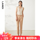 藍(lán)地（LANDI）夏季新款水鉆針織衫女吊帶背心修身打底衫內(nèi)搭上衣 米白色 XL