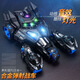 HKDA三合一彈射合金兒童男孩彈射摩托戰車(chē)摩托車(chē)回力燈光炫酷車(chē)模玩具 合金回力+聲光+三合一)黑耀金
