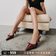 TONY BIANCO【七夕禮物】25春夏尖頭Slingback蝴蝶結(jié)女高跟涼鞋QUILL BORDEAUX PATENT 36