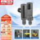 潛水艇（Submarine）F408M一進(jìn)二出三通角閥黃銅雙把雙控4分/6分通用自帶止水針槍灰色